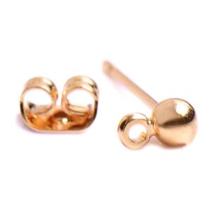B.ORO 18K BF70 Arete poste 3mm (1 par)
