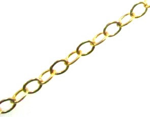 B.ORO 18K BCH11 Cadena Ovalo planchado 3x5mm- 62cm aprox (1 grm)