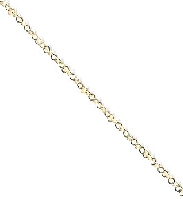 B.ORO 18K BCH014 Cadena Argolla 3mm- 21cm aprox  (1 grm)