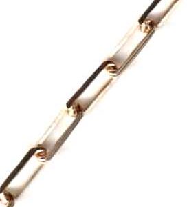 B.ORO 18K BCH021 Cadena Cuadro 35 3x9mm- 6cm aprox (1 grm)