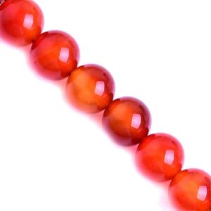 Agata Roja Bola 8mm 38cm aprox.(1 tira)