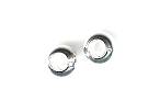 Cuenta lisa  8 mm Plateado (100 pzas)