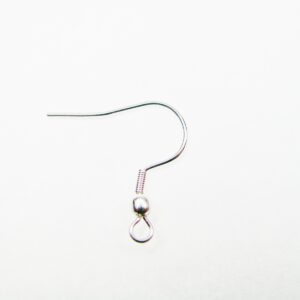 BAÑO PLATA BPF07 Gancho Arete 20x18mm (3 pares)