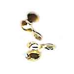 B.ORO 18K BF60 Terminal cadena de bolitas 4x7mm (6 pzas)