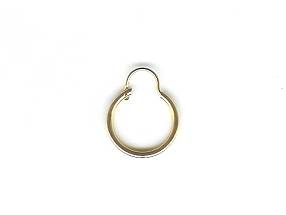 B. ORO 18K BF45 Arracada Lisa #2 16mm (1 par)