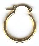 B. ORO 18K BF34 Arracada patente facetada #2 16mm (1 par)