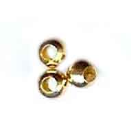 B. ORO 18K BC7  Cuenta bola lisa 4mm perf. gde (4 pzas)