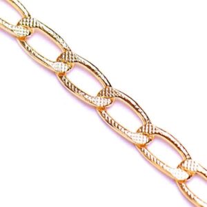 B.ORO 18K BCH043 Cadena Plana Satinada- 6.5cm aprox (1 grm)