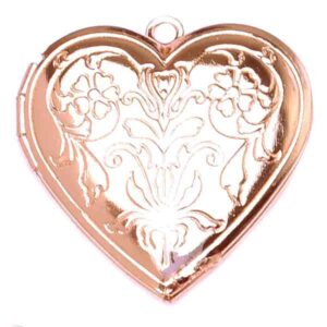 03 Chapa Oro Dije Relicario- Corazon (1 pza)