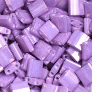 Tila #1867 Morado Lila Aperlado  5X1.9mm- 12pzas aprox (1 grm)