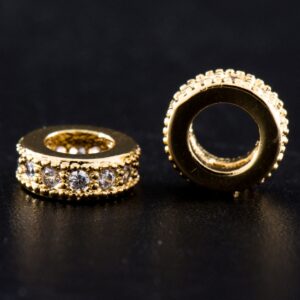 04-02 Cuenta Rondel 2x6mm Dorado (1 pza)