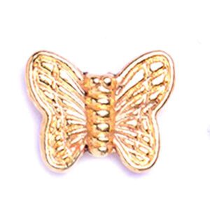 CDL372 Chapa Oro 18K Mariposa 8mm (4 pzas)