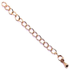 Chapa Oro 18K Extensión Cadena 50mm (2 pzas)