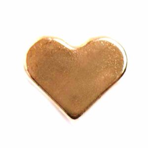 CDL67 Chapa de Oro Cuenta Corazon 5mm (6 pzas)