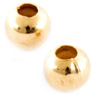 Chapa Oro Cuenta Bola Lisa 4mm (30 pzas)