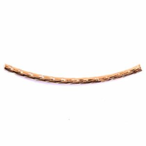 Chapa Oro Canutillo Curvo Rayado 1x25-30mm (20 pzas)