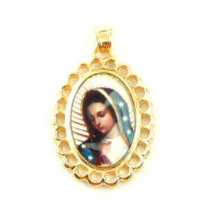 ME. Zamak DO Medalla Greca 1 19mm-Rostro Virgen Gpe. (1 pza)