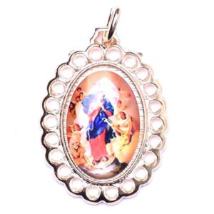 ME. Zamak DO Medalla Greca 19mm Virgen Desatanudos (1 pza)