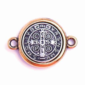 ME.46 Pewter PA Medalla S. Benito B. Dor. 2 Arg 15mm(2 pzas)