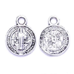 ME.48 Pewter PA Medalla San Benito 8mm (8 pzas)