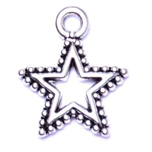 D.23 Pewter PA Dije Estrella puntos 15mm (5 pzas)