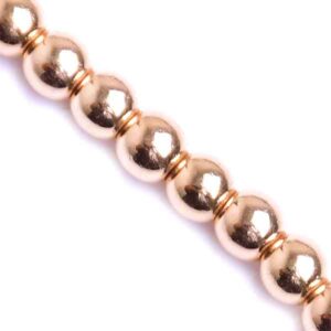 Hematita Bola 2mm Dorado Claro 40cm aprox. (1 tira)