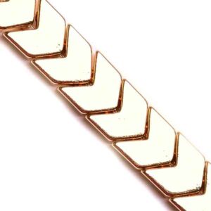 Hematita V 6x3mm Dorado Claro 40cm aprox. (1 tira)