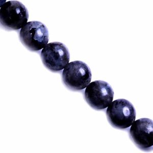 Labradorita Negra Bola 8mm 37cm aprox. (1 tira)