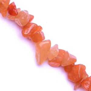 13 Chip Aventurina Roja 3-5mm 41cm aprox.(1 tira)