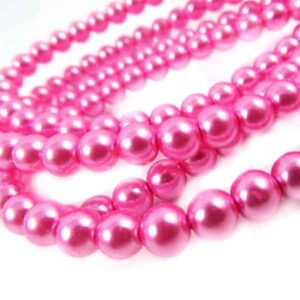 Cristal Perla 6mm 06-Rosa Fuerte 41cm aprox. (1 tira)