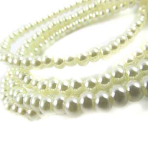 Cristal Perla 6mm 10-Hueso- 41cm aprox. (1 tira)