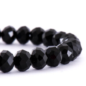 Cristal Rondel Fac. 2mm D-002 Negro- 40cm aprox (1 tira)