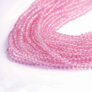Cristal Rondel Fac. 8mm E-008 Rosa 40cm aprox. (1 tira)