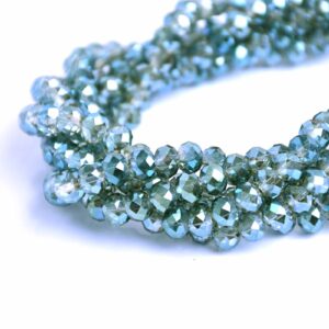 Cristal Rondel Fac. 2mm D-045 Verde Vitral 40cm aprox. (1 tira)