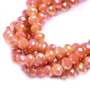 Cristal Rondel Fac 2mm D59-Chedron Opalo AB 40cm aprox. (1 tira)