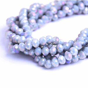 Cristal Rondel Fac. 2mm D-65 Gris/Morado AB 40cm aprox. (1 tira)