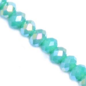 Cristal Rondel Fac. 2mm D-081AB Turquesa AB- 40cm aprox. (1 tira)