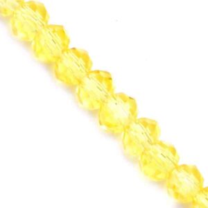 Cristal Rondel Fac. 2mm E-005 Amarillo- 40cm aprox.  (1 tira)