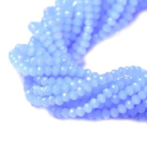 Cristal Rondel Fac. 2mm E-038 Azul Cielo Opalo 40cm aprox. (1 tira)