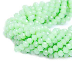 Cristal Rondel Fac. 2mm E-041 Opal Verde 40cm aprox.  (1 tira)