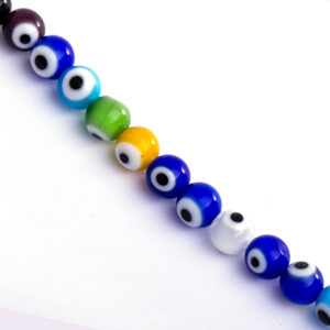 Cristal Ojos Turcos Bola 4mm 03-Multicolor 35cm aprox. (1 tira)