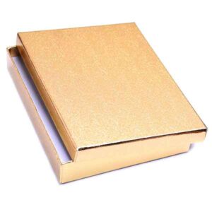 06 Caja Regalo Collar Grande 14x18x3cm Dorada (1 pza)