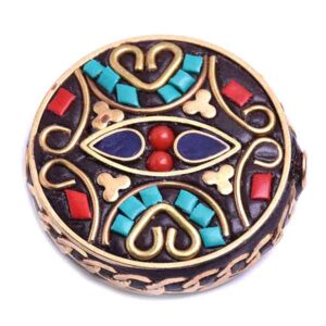 Pewter DO Cuenta Disco Tibetano 28mm (1 pza)