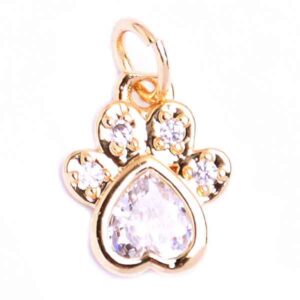 Micropave Dije Huella 11mm Dorado (1 pza)