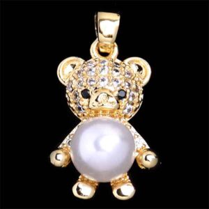 Micropave Oso c/ Perla 20mm Dorado (1 pza)