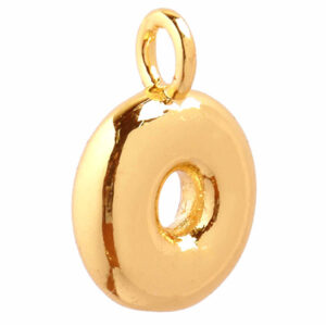 Chapa de Oro Letra Inflada "O" 13mm (1 pza)