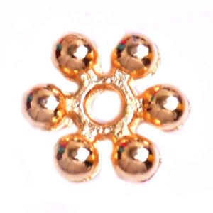 CCU01 Chapa de Oro 18K Cuenta Flor 6mm- 15pzas aprox (2 grms)