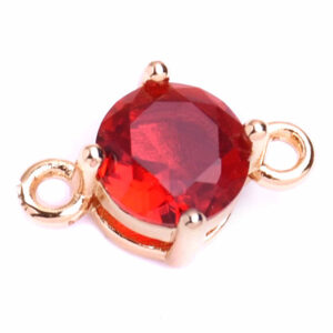 Chapa de Oro Cristal Separador Rojo 10mm (1 pza)
