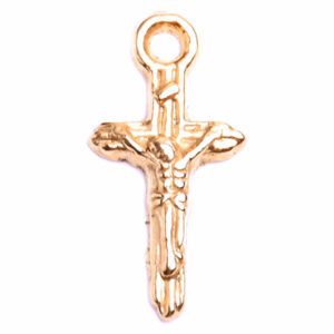 CCR54 Chapa Oro Cruz c/Cristo 14mm (6 pzas)