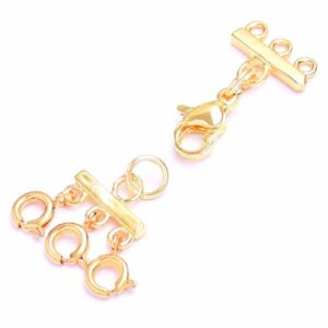 Acero Extension Broche 3 Hilos 12x40mm Dorado (1 pza)